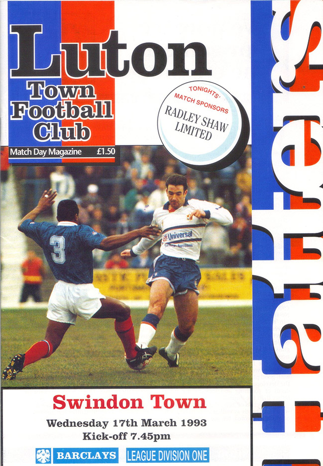 <b>Wednesday, March 17, 1993</b><br />vs. Luton Town (Away)